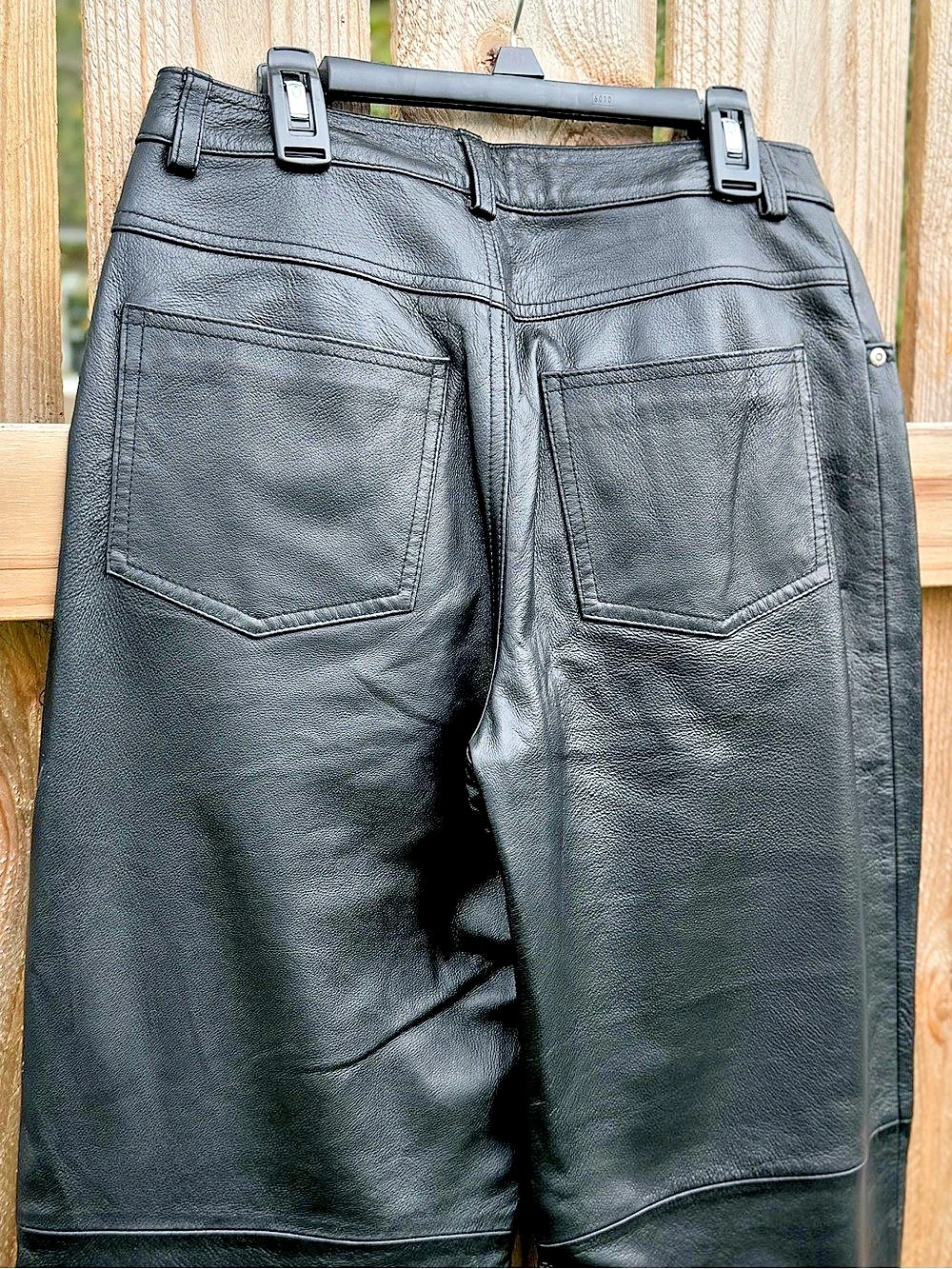 Vintage Newport News Genuine Leather Pants Women's size 6 High Rise Straight Leg - Picture 6 of 9